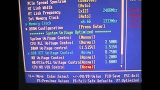 AMD Phenom Gigabyte Bios settings [upl. by Artemed319]