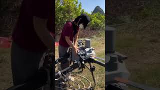 Using drones to transport construction materials in mountainous areas [upl. by Hymie131]