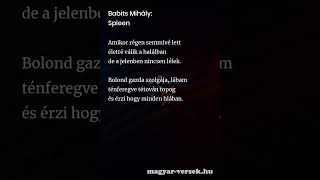 Babits Mihály Spleen Vers [upl. by Ahseekat]