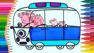 Colorare arcobaleno Peppa Maiale l Come disegnare coloring book l Imparare colori video per bambini [upl. by Fulbert]