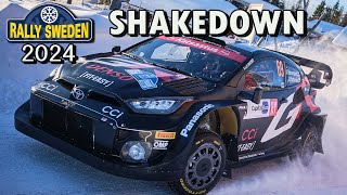 Rally Sweden 2024  Shakedown  Highlights [upl. by Ecinev975]