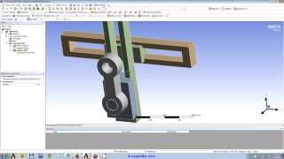 WEBINAR 3 ANSYS Workbench Transient Structural FEA of a crank and slider mechanism [upl. by Eiramanel]