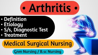 Arthritis  Arthritis In Hindi  Medical Surgical Nursing Lecture  Nursing Notes [upl. by Gerstein]