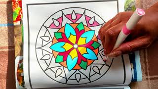 Coloring A Mandala With Markers [upl. by Caraviello402]