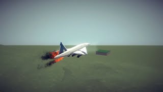 Air France Flight 4590 Crash Animation  Besiege [upl. by Ydoc982]