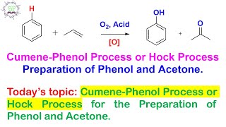 Cumene Phenol Process or Hock Process Basic Concept and Mechanism [upl. by Campy]