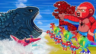 GODZILLA MINUS vs Massive Alligator EVOLUTION Tyrannosaurus SRex King Jurassic Dinosaurs complete [upl. by Atalie]