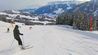 Saalbach Hinterglemm  Austria Ski  5050a  36 km 821 m down 4K Gimbal Double Camera [upl. by Llerihs]