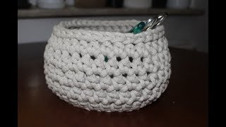 koszyk z niewidocznym szwem z półsłupków nawijanych  basket on crochet [upl. by Schmitt]