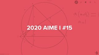 2020 AIME I 15 [upl. by Ecnadnac]