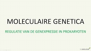 Moleculaire genetica  regulatie van genexpressie in prokaryoten [upl. by Virgin]