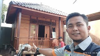 jual rumah kayu di jakarta bogor bandung jual rumah kayu kecil tiny house [upl. by Sura]