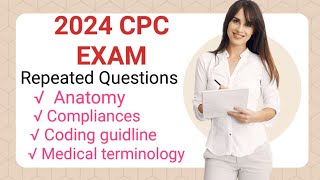 AAPC  CPC exam Repeated Anatomy  Compliance Questions  2024 Repeated Questions  CPC preparation [upl. by Eive515]