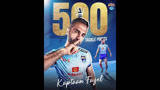 Fazel Atrachali 5⃣0⃣0⃣ Tackle Points In Pro Kabaddi History 😶‍🌫 [upl. by Euqirat]