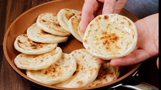 Quick flatbread in 10 minutes No yeast No oven Perfect for breakfast Everyone can make [upl. by Coppins23]