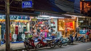 Hua Hin Downtown Evening Thailand [upl. by Einoj]