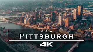 Pittsburgh  USA 🇺🇸  by drone 4K [upl. by Kerri]