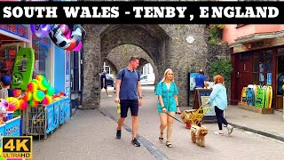 England  4K Walk  Tenby  Wales  Harbour Town and Resort in Southwest Wales [upl. by Funda524]