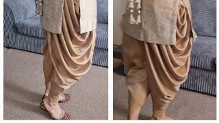 Dhoti salwar cutting and stitching  very easy method to make dhoti pantsalwar [upl. by Powel160]