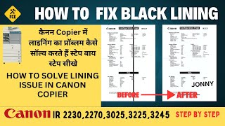 How to fix black line in canon ir 2270 302532253245 printquality canoncopier canonrepair [upl. by Harald]