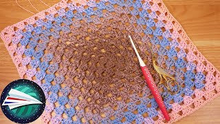 Haken  XXL Granny Square  eenvoudige handleiding [upl. by Vladimar]