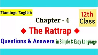 The Rattrap questions answers class 12th Class 12 English Flamingo Chapter 4 question and answers [upl. by Ennoved]