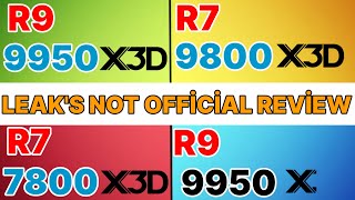 9800X3D VS 7800X3D VS R9 9950X3d VS 9950x Ryzen 9000x3d GAMİNG Test leaks [upl. by Prestige889]