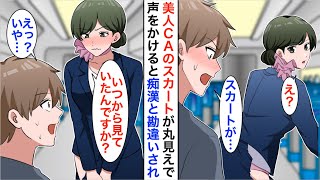 【漫画】飛行機でCAのスカートの中身が丸見えだったので助けると「いつから見てたんですか…？」→俺が正直に答えると、信じられない展開に…【恋愛漫画】【胸キュン】 [upl. by Terri]