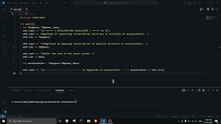 calculating acceleration using newtons seconds law of motion in c [upl. by Camel712]