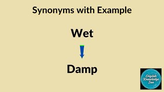 Synonyms of Wet  Easy to understand synonym  Synonym sentence [upl. by Sheela842]