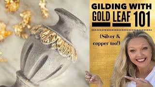 Gilding with Gold Leaf 101  Gilding for beginners  Gold Silver Copper Leaf Tutorial  Gold leaf [upl. by Ogeid]