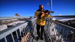 Play Violin at Peak Walk Glacier 3000 Les Diablerets [upl. by Ellehsyt976]