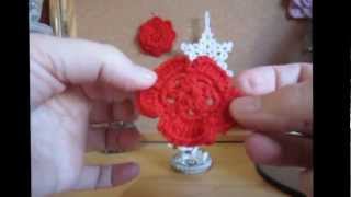 Flor para gorro crochet [upl. by Camroc]