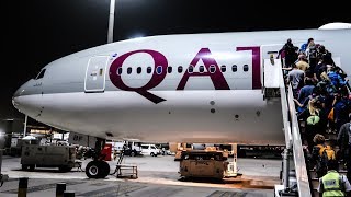 16 HOURS in ECONOMY CLASS  Qatar Airways  Boeing 777200LR  Doha  Auckland [upl. by Enoid]