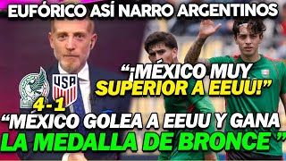 ¡EUFORICOS ASI NARRO ARGENTINO LA GOLEADA DE MEXICO VS EEUU EN LOS JUEGOS PANAMERICANOS 2023 [upl. by Kcirre]