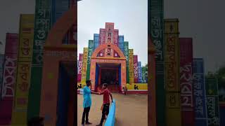 Durga puja all in one frame❤️bangla culture durga pujauma travelsong music trendingshorts [upl. by Tammie]