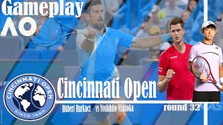 Hubert Hurkacz vs Yoshihito Nishioka 🏆 ⚽ Cincinnati Open 08152154 🎮 gameplay AO 2 [upl. by Sholeen]