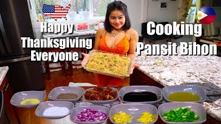 Pansit Bihon  sample recipes shoutout ThanksgivingDay2020 FILIPINA AMERICAN LIFE IN USA [upl. by Ydiarf69]