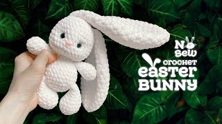 NOSEW  Crochet Easter Bunny 🐰 Long Ears Bunny [upl. by Ancell579]