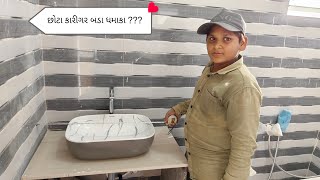 table top wash basin installation full video 🤩plumbing workfromhome viral india home [upl. by Gillan]