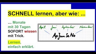 Wie viele Tage hat ein Monat Eselsbrücke Monate mit 28 30 oder 31 Tagen mit Trick [upl. by Slrahc]