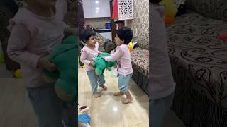 When both wants the same toy 🤣twins cutebaby toys twinsfight [upl. by Terry]