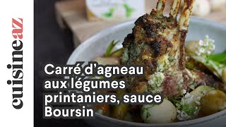 Carré d’agneau aux légumes printaniers sauce Boursin [upl. by Nodarse648]