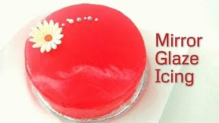 How to make a Mirror Glazed Cake Mirror Glaze Icing Recipe [upl. by Flemming]