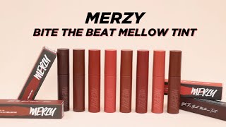 SWATCH  REVIEW MERZY BITE THE BEAT MELLOW TINT WITH CC ENGSUB [upl. by Elda]