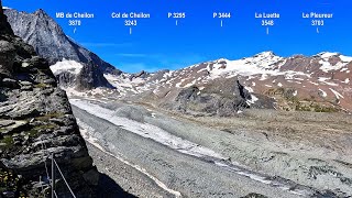 360° Bergpanorama vom Pas de Chèvres 2855 m  Walliser Alpen [upl. by Jyoti]