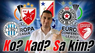 Crvena zvezda i Partizan u Ligi šampiona ☆ Vojvodina TSC u Ligi Evrope ☆ Radnički Liga konferencija [upl. by Anisamoht965]