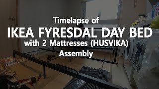 How to Assemble  IKEA 퓌레스달 Fyresdal 데이베드매트리스2 블랙 후스비카 하드 조립 [upl. by Obel]