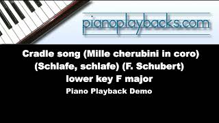 Cradle Song Wiegenlied Franz SchubertMille cherubini in coro playback demo low key F major [upl. by Housen]