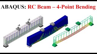 26 ABAQUS Tutorial RC Beam under 4Point Bending [upl. by Sirroned]